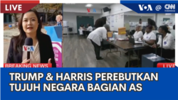 Laporan VOA untuk CNN Indonesia: Trump & Harris Perebutkan 7 Negara Bagian Amerika Serikat