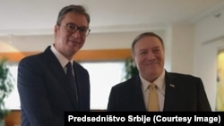 Majk Pompeo, državni sekretar SAD-a i Aleksandar Vučić, predsednik Srbije (Foto: Predsedništvo Srbije)