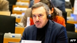 Депутат Европейского парламента от Германии Сергей Лагодинский в Брюсселе, Бельгия, 15 января 2025 года. (Архивное фото: Martin Bertran, Hans Lucas/ AFP)