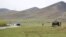 Kyrgyz and Uzbek troops are seen in a disputed area near the town of Kerben, Kyrgyzstan, March 25, 2016. 