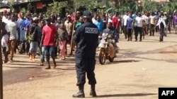 Des manifestants à Bamenda pour protester contre les discriminations au Cameroun, le 22 septembre 2017.