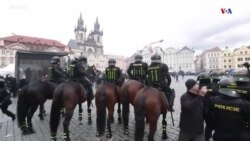 Պրահայում կորոնավիրուսային սահմանապակումների դեմ բողոքող ցուցարարների և ոստիկանների միջև բախում է տեղի ունեցել