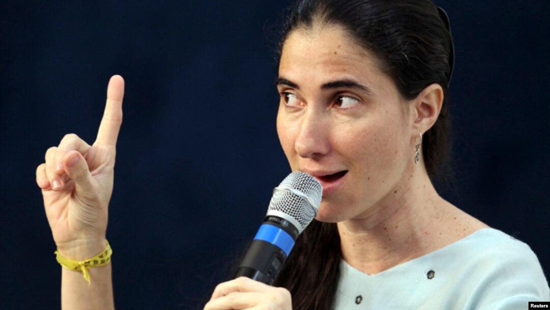 Yoani Sánchez habló este jueves en un foro con medios de prensa organizado por el diario O Estado de Sao Paulo, en esa ciudad.