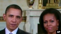 美國總統奧巴馬與第一夫人米歇爾