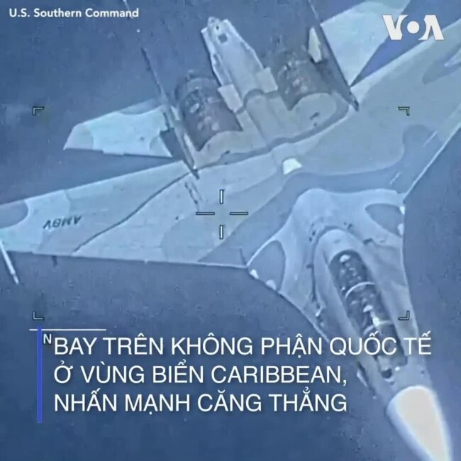 Chiến đấu cơ Venezuela ‘hung hăng theo dõi' máy bay tình báo Mỹ
