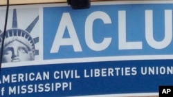 FILE - Logo of the American Civil Liberties Union of Mississippi.