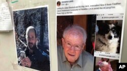 Messages are shown on a bulletin board at The Neighborhood Church in Chico, Calif., on Nov. 13, 2018.