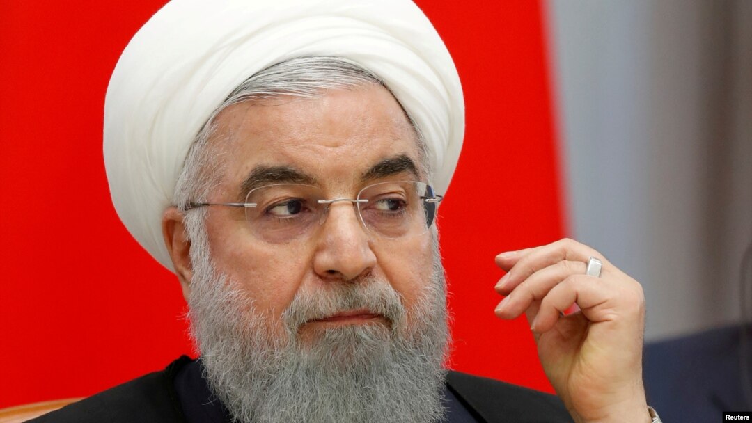 FILE - Iranian President Hassan Rouhani attends talks in the Black Sea resort of Sochi, Russia, Feb. 14 2019. 