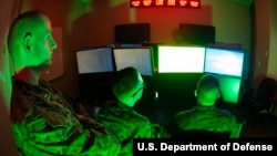 Marines conduct offensive and defensive cyber operations in support of United States Cyber Command. (File)