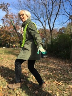 The tree-planting effort was led by Ambassador Kirsti Kauppi of Finland, which currently holds the EU's rotating presidency. (Natalie Liu/VOA)