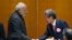 India's Prime Minister Narendra Modi (L) shakes hands with chairman of Japan Business Federation (Keidanren) Sadayuki Sakakibara (R) after Modi spoke during a luncheon organized by Keidanren in Tokyo, September 1, 2014.
