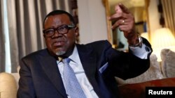 Le président namibien Hage Geingob, à Londres, en Grande-Bretagne, le 1er décembre 2016. REUTERS / Stefan Wermuth