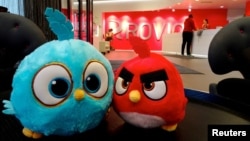 FILE PHOTO: Angry Birds game characters are seen at the Rovio headquarters in Espoo