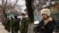 Pro-Russian irregulars form self defense units in Crimea's capital Simferopol, on March 2, 2014. (E. Arrott/VOA)