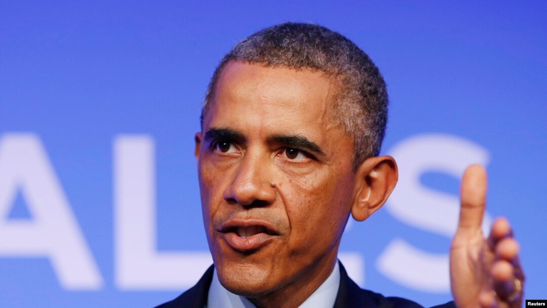 Presiden AS Barack Obama menjawab pertanyaan dalam konferensi pers di akhir KTT NATO di Celtic Manor Resort, Newport, Wales, 5 September 2014. 