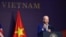El presidente estadounidense, Joe Biden, ofrece una conferencia de prensa en Hanoi el 10 de septiembre de 2023, el primer día de una visita a Vietnam.