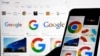 Berbagai macam logo mesin pencari Google tampil dalam foto ilustrasi yang diambil pada 11 September 2023. (Foto: AP/Richard Drew)