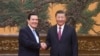台湾前总统马英九2024年4月10日与中国国家主席习近平会面。（中国官方照片）