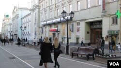 俄羅斯願旁觀中美相鬥。圖為莫斯科街頭。