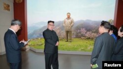 Kim Jong Un, Musée de la révolution coréenne, Pyongyang, le 28 mars 2017.