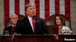 FILE - President Donald Trump delivered the State of the Union address at the Capitol in Washington, Feb. 5, 2019. 