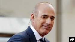 Matt Lauer, co-host of the NBC "Today" television program at the time, appears on set, in Rockefeller Plaza, New York, April 21, 2016. 