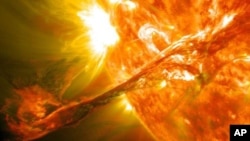 El observatorio de dinámica solar de la NASA captó esta explosión ocurrida en el Sol en agosto de 2012.