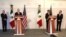 Secretary of Homeland Security John Kelly delivers a statement accompanied by U.S. Secretary of State Rex Tillerson (left), Mexico's Foreign Secretary Luis Videgaray (right), and Secretary of Government Angel Osorio (second from right) at the Ministry of Foreign Affairs in Mexico City, Feb. 23, 2017.