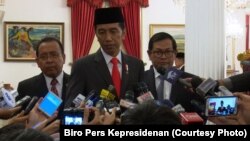 Presiden Jokowi di Istana Negara Jakarta mengutuk keras tindakan penyiraman air keras yang menimpa penyidik KPK Novel Baswedan Selasa 11 April 2017. Foto Biro Pers Kepresidenan