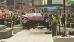 Car Crash in Times Square New York City