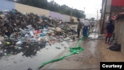 Crise de lixo em Luanda, prédio dos soviéticos no bairro Marçal. Angola, 17 de Março 2021