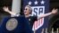 Megan Rapinoe célèbrant le titre de championne du monde à New York le 10 juillet 2019.
