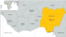 Map of Nigeria, Africa
