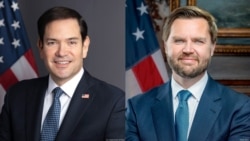 资料照片：美国国务卿卢比奥(左)和副总统万斯(右)。
