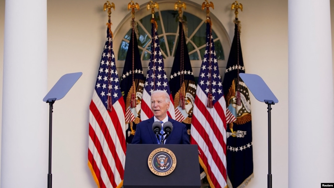 El presidente de Estados Unidos, Joe Biden, ofrece una declaración en la Casa Blanca, Washington, el 26 de noviembre de 2024.