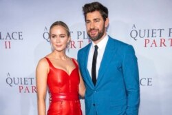 Emily Blunt and John Krasinski attend the world premiere of Paramount Pictures' "A Quiet Place Part II" at Jazz at Lincoln Center's Frederick P. Rose Hall, March 8, 2020, in New York.