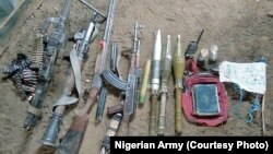 Makaman da sojojin Najeriya suka kwace daga hannun 'yan Boko Haram a Kangarwa, Jihar Borno