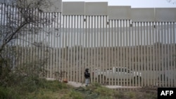 A Mexico National Guard soldier on the Mexican side of the US-Mexico border in Playas de Tijuana, Baja California state, Mexico, on Feb.3, 2025.