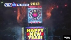 Throngs of people pack New York's Times Square for a traditional New Year's celebration.