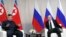 Ким Чен Ын и Владимир Путин во время переговоров во Владивостоке, Россия, 25 апреля 2019