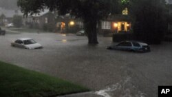 Banjir bandang yang melanda negara bagian Oklahoma, AS tahun 2013 (foto: dok). Oklahoma kembali dilanda banjir Minggu (24/5).