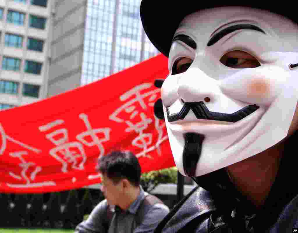 参加“占领中环”抗议的示威者