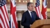 U.S. Secretary of State Antony Blinken speaks during a joint press conference with the Britain's Foreign Secretary David Lammy in London, Sept. 10, 2024. Blinken announced new U.S. sanctions on Iran over its supply of missiles to Russia. 