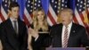 FILE - Donald Trump speaks as his son-in-law Jared Kushner and his daughter Ivanka listen at a campaign event at the Trump National Golf Club Westchester in Briarcliff Manor, New York, June 7, 2016. 