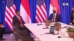 拜登與印尼總統佐科在氣候峰會期間會面
