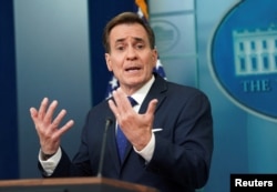 FILE—White House National Security Communications Advisor John Kirby speaks during a press briefing at the White House in Washington, U.S., April 4, 2024.