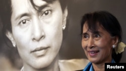 Lãnh tụ đối lập Miến Điện Aung San Suu Kyi tại Trung tâm Hòa bình Nobel ở Oslo, Na Uy, 16/6/2012