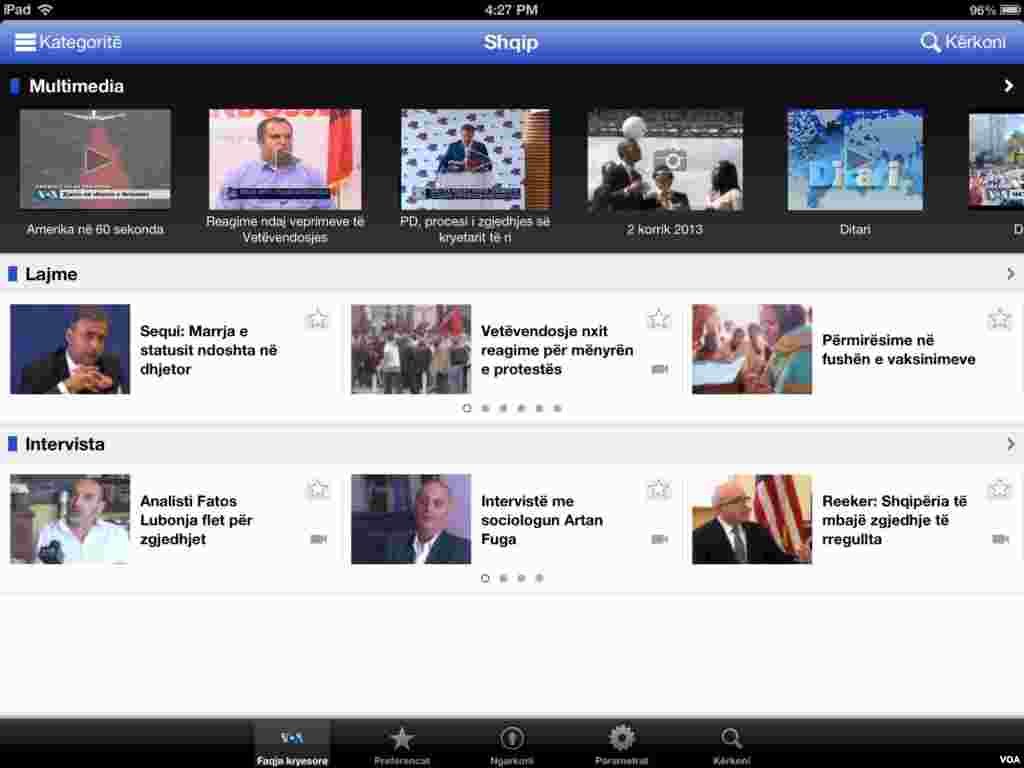 VOA Mobile apps - Albanian