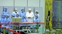 North Korea’s Kim Jong Un inspects military satellite station