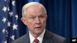 Bộ trưởng Tư pháp Mỹ Jeff Sessions. 